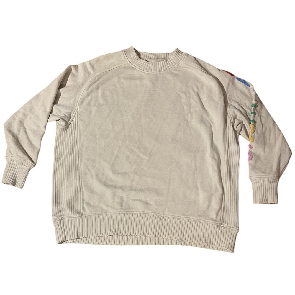Aerie Down To Earth Embroidered Cheers Rainbow Sweatshirt - Picture 4 of 8